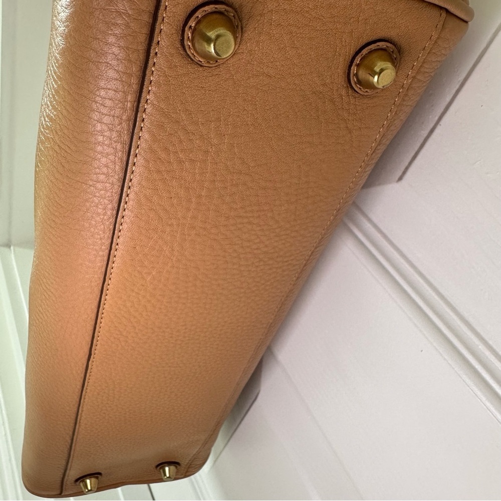NEW Vintage Coach Hamilton Medium Satchel in Pebbled Caramel Leather - Picture 8 of 14